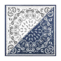 100% Mulberry Silk Scarf 21”x21” 55×55 cm Paisley Bandana with Scarf Ring | Vintage Amekaji British Neck Scarf