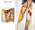 100% Mulberry Silk Scarf 35”×35” 90×90 cm Equestrian Horse Print Silk Scarf | Vintage Patchwork Square Scarf