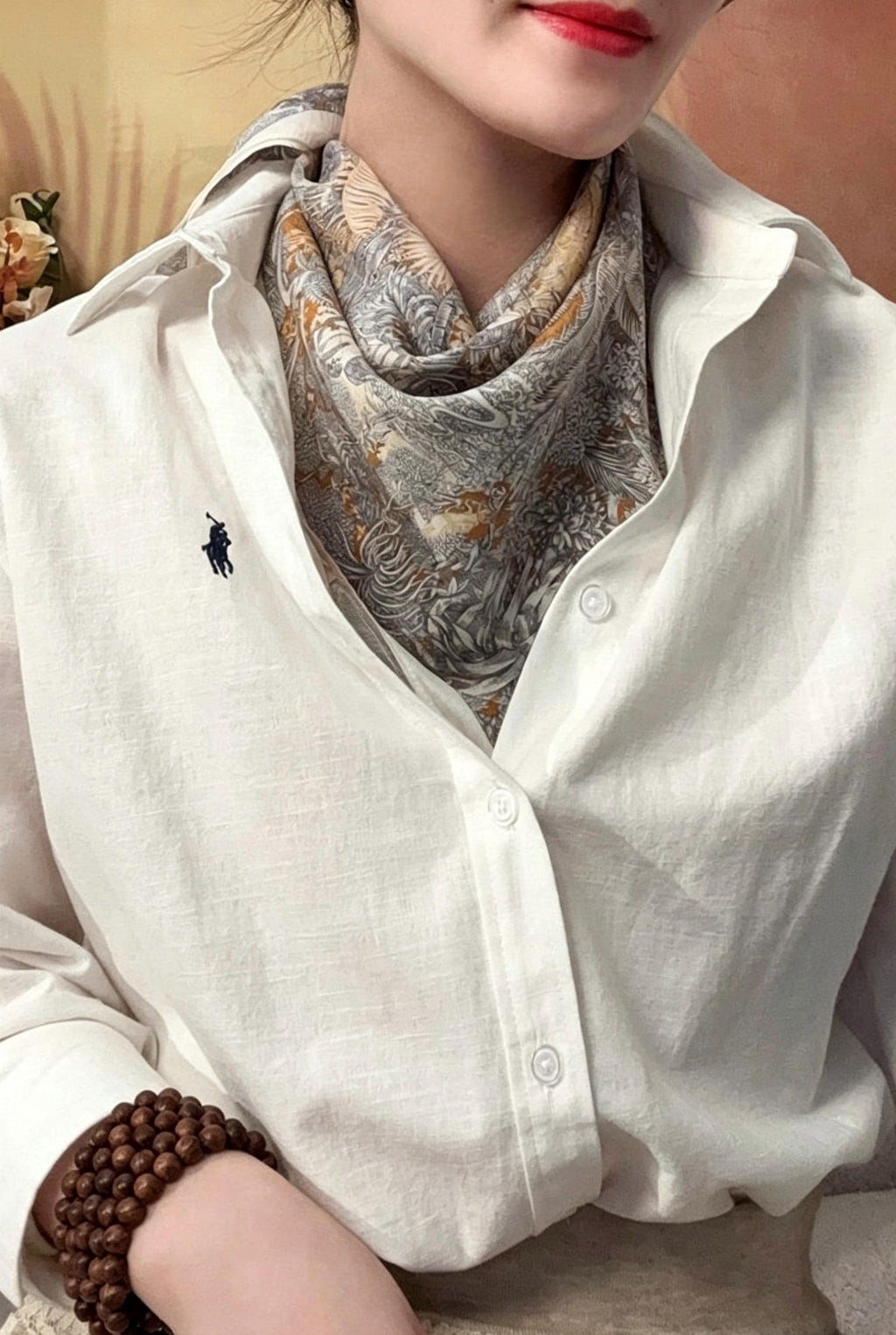 Elegant Rainforest Silk Scarf 65x65cm/25.5in, 100% Mulberry Silk Crepe De Chine Square, Artistic Floral Print, Chic Neckwear, Handbag Scarf