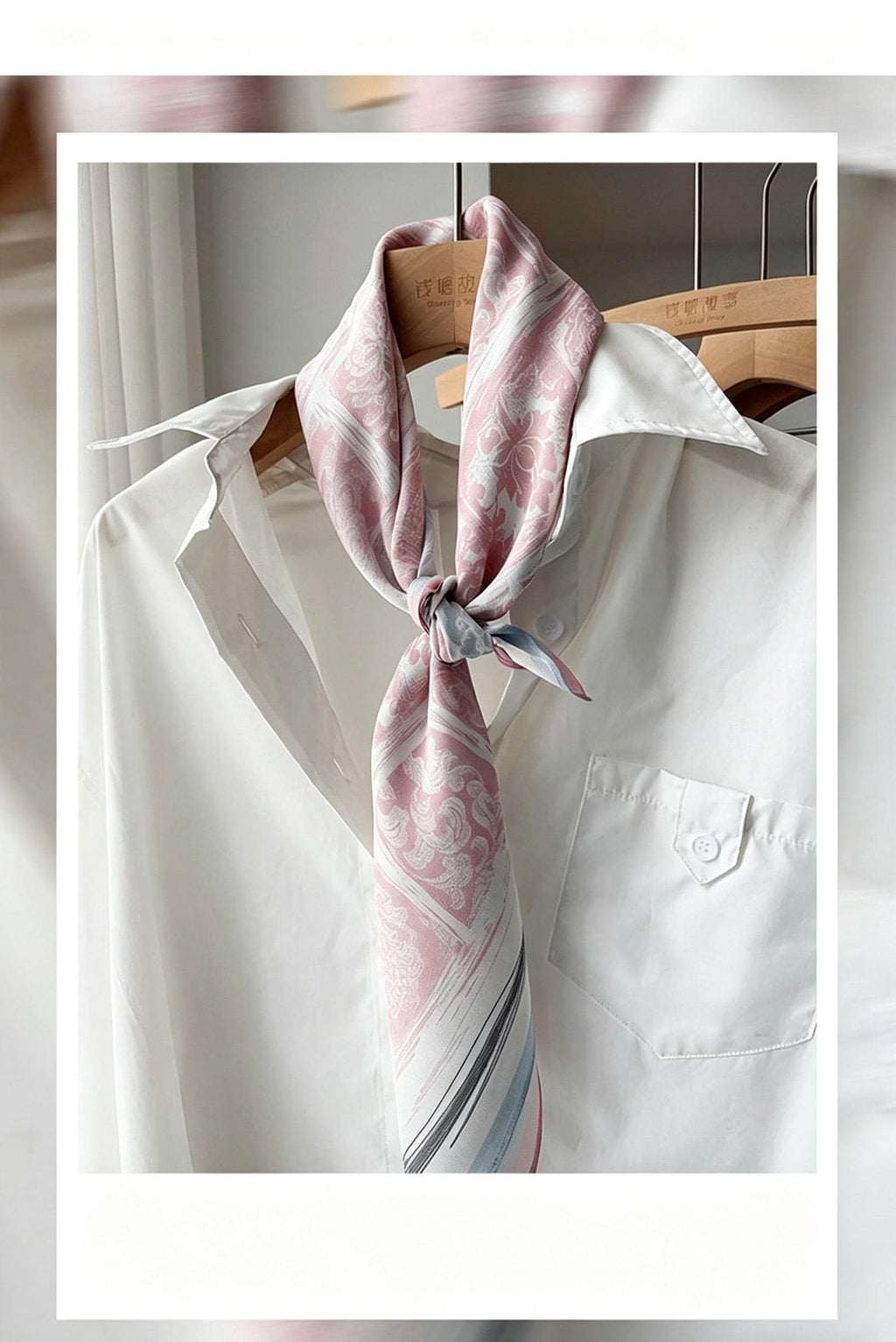 100% Mulberry Silk Scarf 25.5" Square Crepe De Chine, Artistic Patchwork Pink Silk Necktie, Versatile Hair Scarf, Elegant Gift for Women