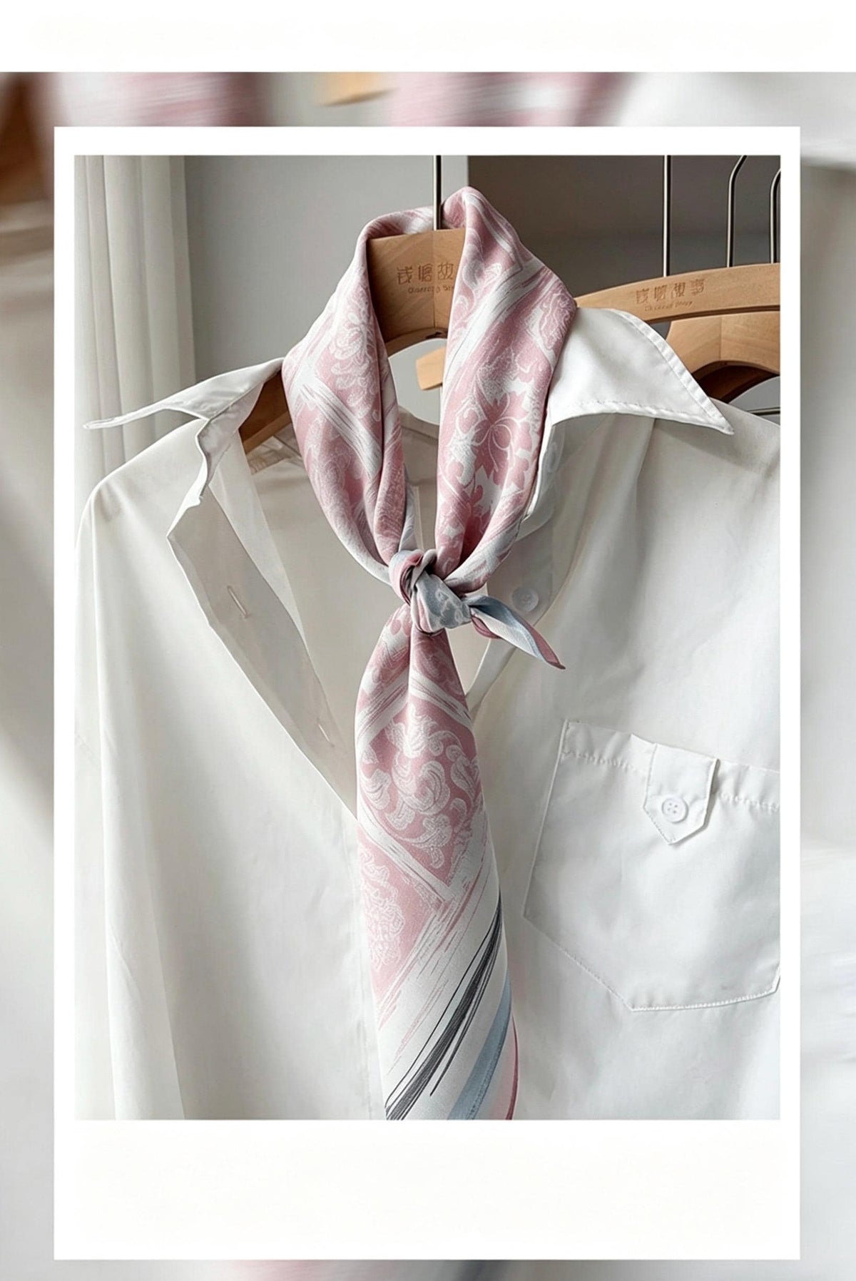 100% Mulberry Silk Scarf 25.5" Square Crepe De Chine, Artistic Patchwork Pink Silk Necktie, Versatile Hair Scarf, Elegant Gift for Women