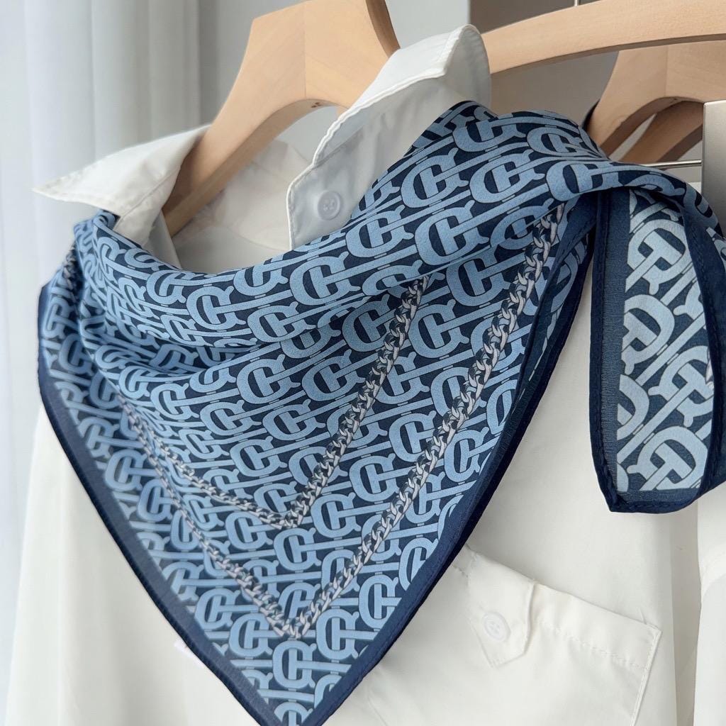 Wrapwhisper 100% Mulberry Silk Scarf for Women, Luxury 26x26 in Silk Crepe De Chine Square Headscarf, Neck Tie, Elegant Summer gift