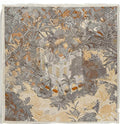 100% Mulberry Silk 26x26” 65×65 cm| Jungle Print Square Scarf | Headscarf Hair Wrap Neck Scarf Gift for her