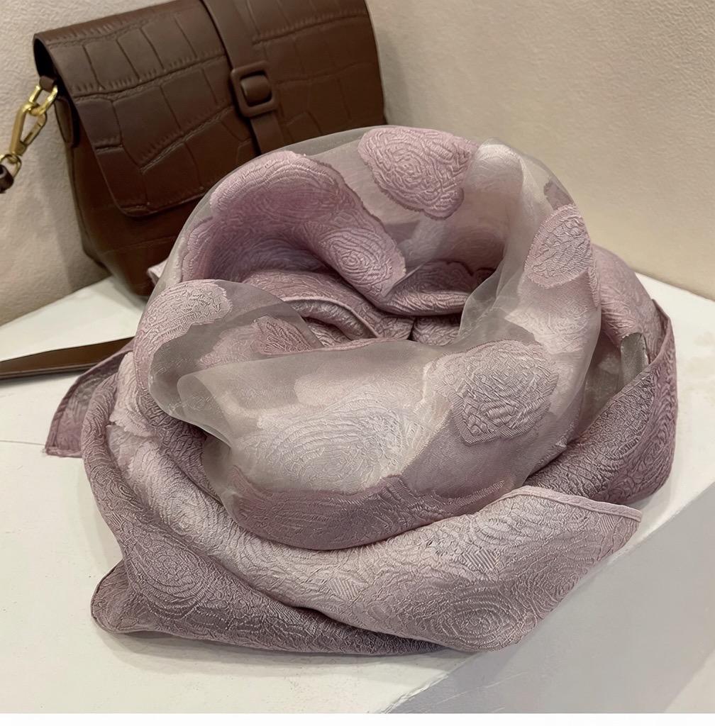 Wrapwhisper 3D Cut-Flower Rose Scarf, Organza Silk Shawl for Spring Autumn, Large Floral Wrap 25”x75”, Elegant Women's Long Evening Stole