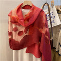 Wrapwhisper 3D Cut-Flower Rose Scarf, Organza Silk Shawl for Spring Autumn, Large Floral Wrap 25”x75”, Elegant Women's Long Evening Stole