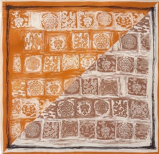 100% Mulberry Silk Scarf 25.5" Square Crepe De Chine, Artistic Patchwork Pink Silk Necktie, Versatile Hair Scarf, Elegant Gift for Women
