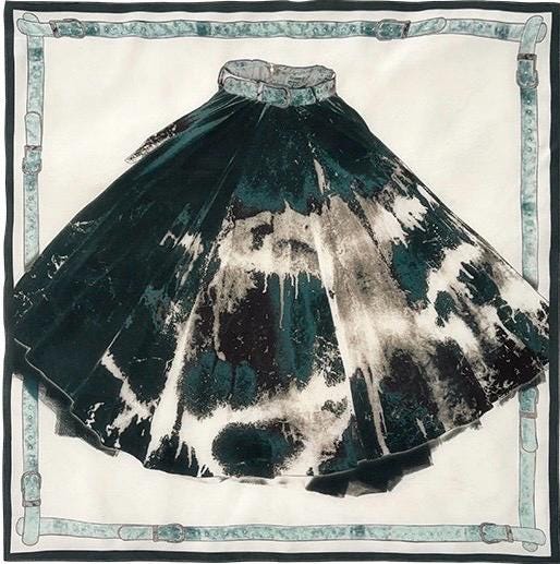 Elegant Fairy Blue Silk Scarf 100% Mulberry Silk Crepe de Chine Square Scarf 25" Spring Summer Lightweight Neck Scarf Luxury Gift for Women