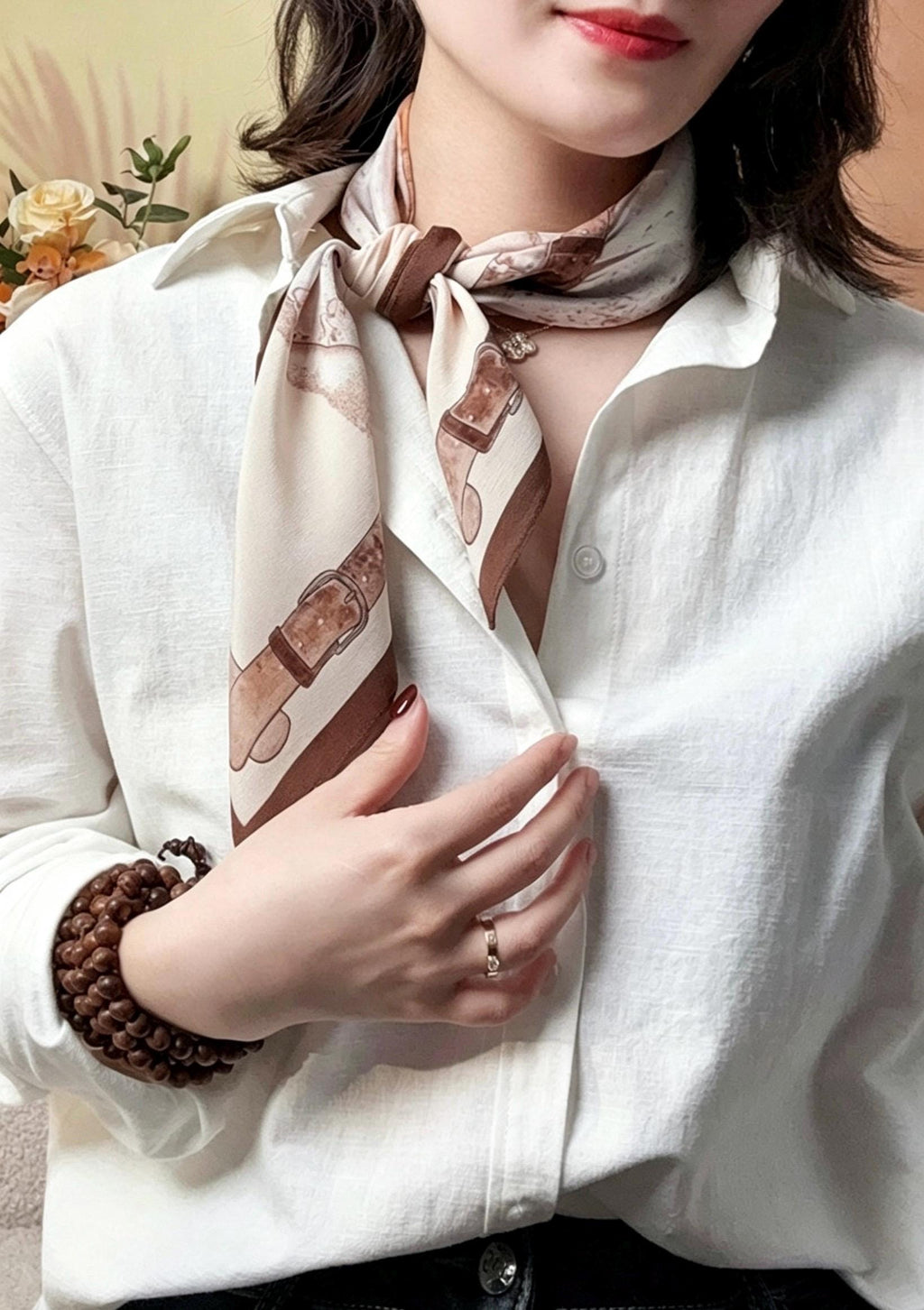 Elegant Fairy Blue Silk Scarf 100% Mulberry Silk Crepe de Chine Square Scarf 25" Spring Summer Lightweight Neck Scarf Luxury Gift for Women
