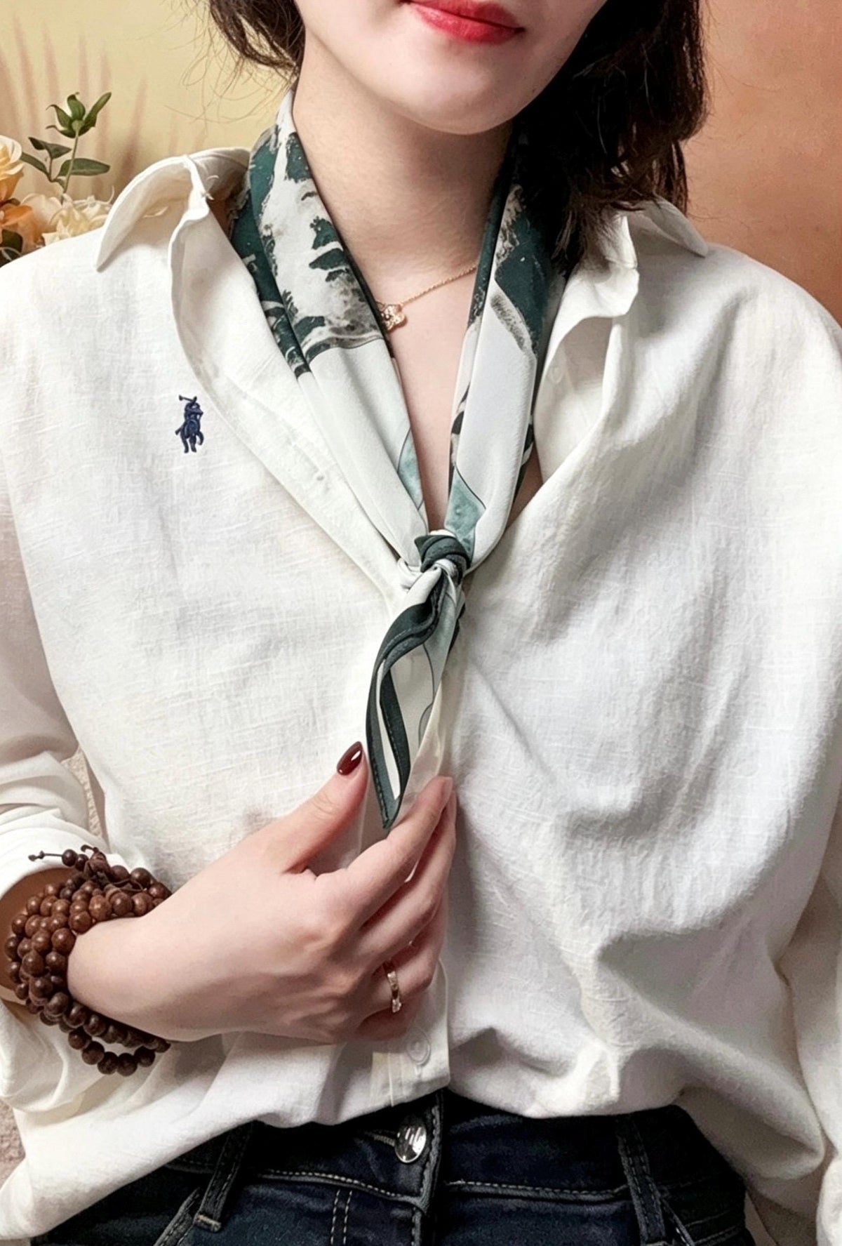 Elegant Fairy Blue Silk Scarf 100% Mulberry Silk Crepe de Chine Square Scarf 25" Spring Summer Lightweight Neck Scarf Luxury Gift for Women