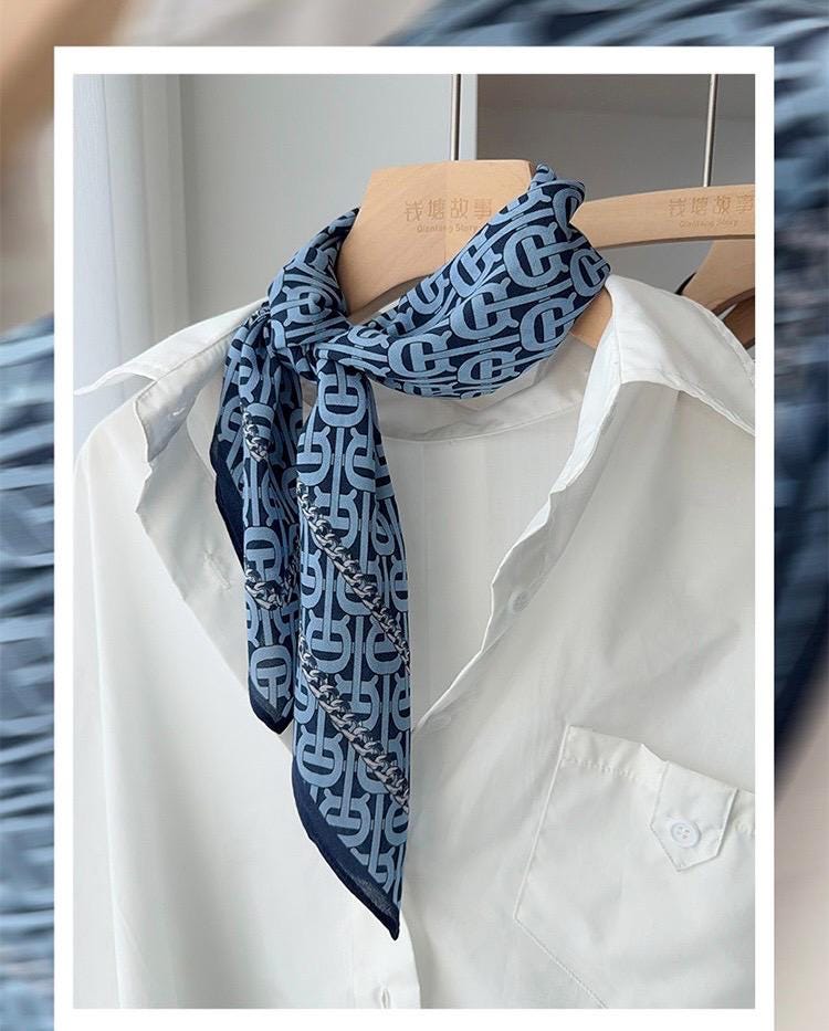 Wrapwhisper 100% Mulberry Silk Scarf for Women, Luxury 26x26 in Silk Crepe De Chine Square Headscarf, Neck Tie, Elegant Summer gift