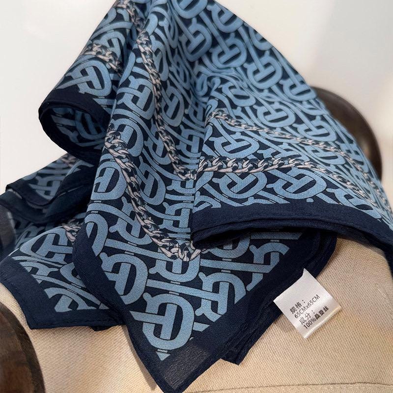 Wrapwhisper 100% Mulberry Silk Scarf for Women, Luxury 26x26 in Silk Crepe De Chine Square Headscarf, Neck Tie, Elegant Summer gift