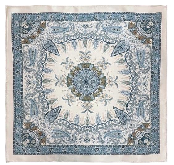 Vintage Paisley Mulberry Silk Square Scarf, Old Money Aesthetic Silk Neckerchief 21”x21”, Luxury Garden Floral Hair Bandana, Gift for Her