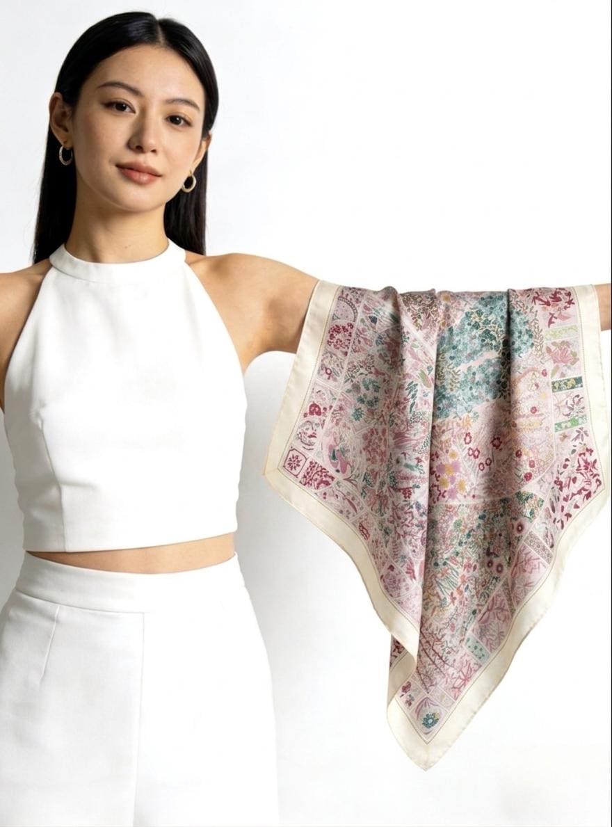 Australian Wool Scarf 35"x35" 88x88cm, Secret Garden Hollow Out Luxury Shawl, Lace Floral Large Square Wrap, Soft Spring Autumn Cape