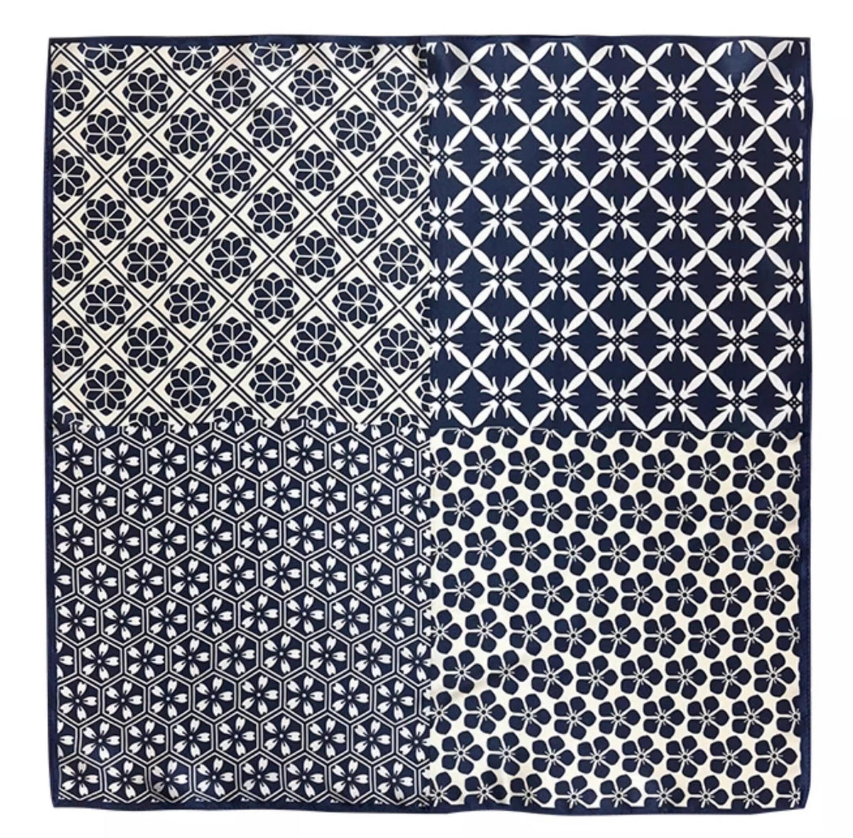 100% Mulberry Silk Scarf 21"x21" 53x53cm, Elegant Blue Square Scarf, Silk Neckerchief, Small Hair Bandana, Gift for Her