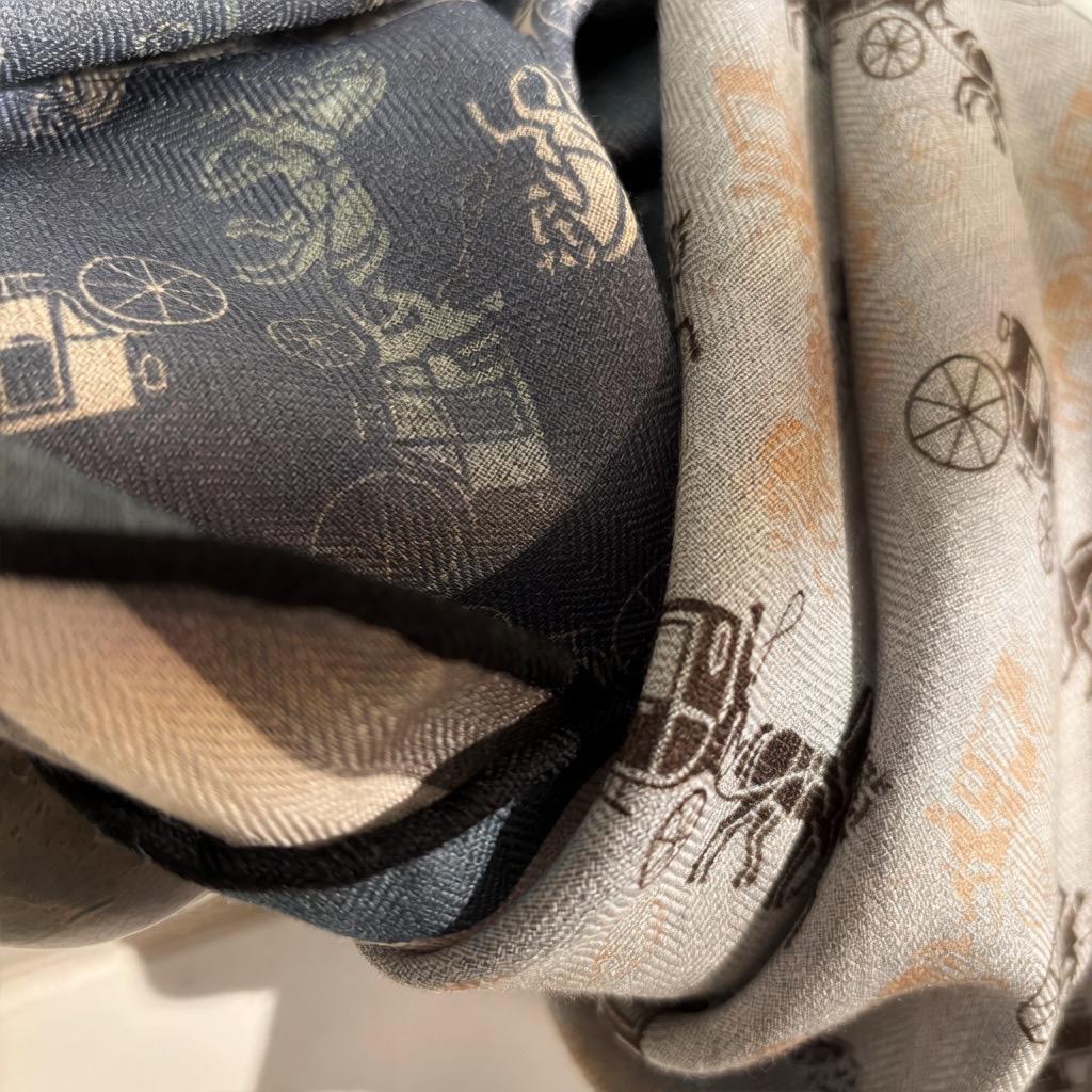 Luxurious Dusty Blue Silk Wool Scarf for Women, Large 35x35" Square Shawl, Elegant Soft Scarf, Gift for Her, All-match Premium Wrap