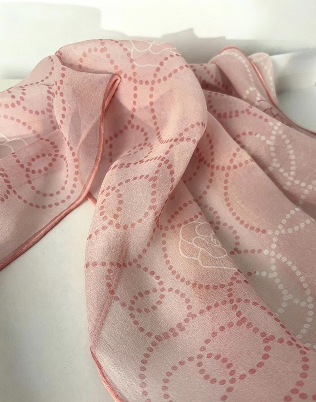 100% Silk Wool Scarf 26"x26" 65x65cm,Romantic Soft Pink Mulberry Silk Scarf,Sheer Georgette Silk Square,Lightweight Elegant Shawl