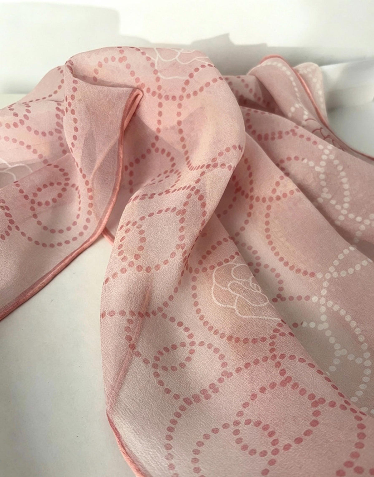 100% Silk Wool Scarf 26"x26" 65x65cm,Romantic Soft Pink Mulberry Silk Scarf,Sheer Georgette Silk Square,Lightweight Elegant Shawl
