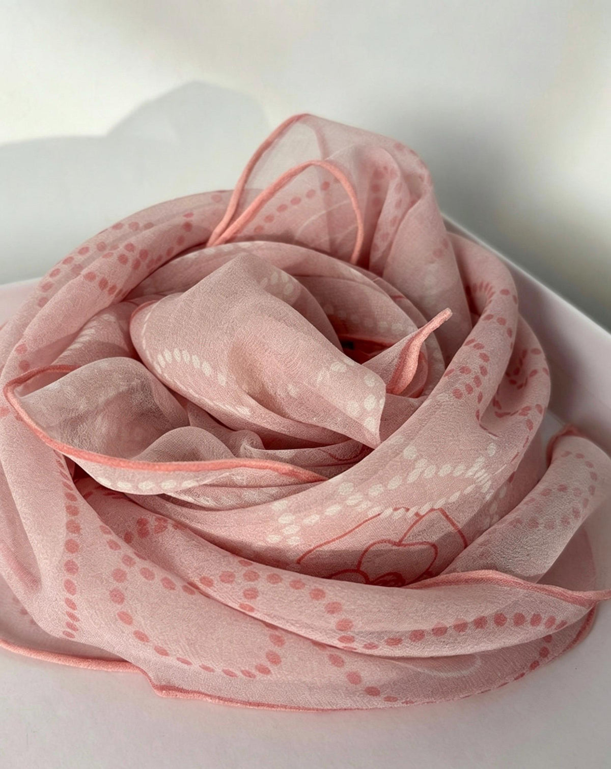 100% Silk Wool Scarf 26"x26" 65x65cm,Romantic Soft Pink Mulberry Silk Scarf,Sheer Georgette Silk Square,Lightweight Elegant Shawl