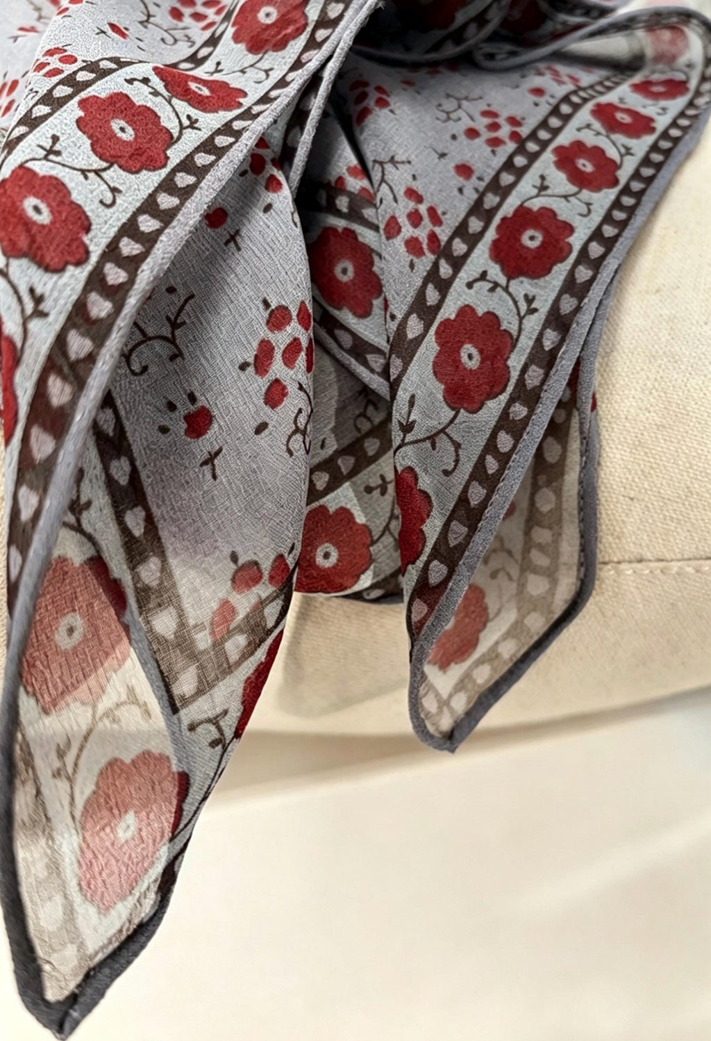 100% Silk Wool Scarf 25"x25" 65x65cm, Monet Grey Mulberry Silk Scarf, Low Saturation Georgette Square Scarf, Artistic Silk Wrap Gift for Her
