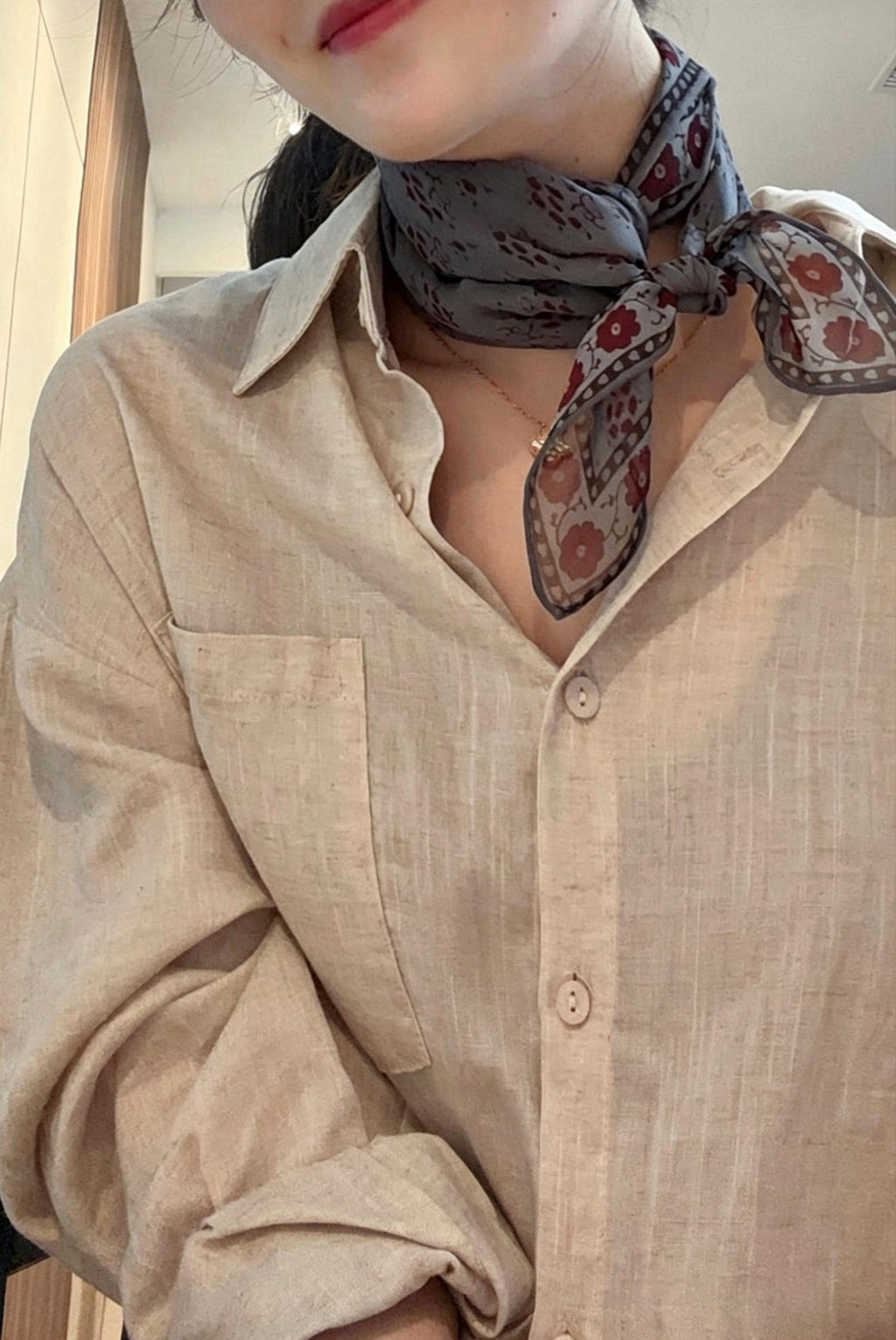 100% Silk Wool Scarf 25"x25" 65x65cm, Monet Grey Mulberry Silk Scarf, Low Saturation Georgette Square Scarf, Artistic Silk Wrap Gift for Her