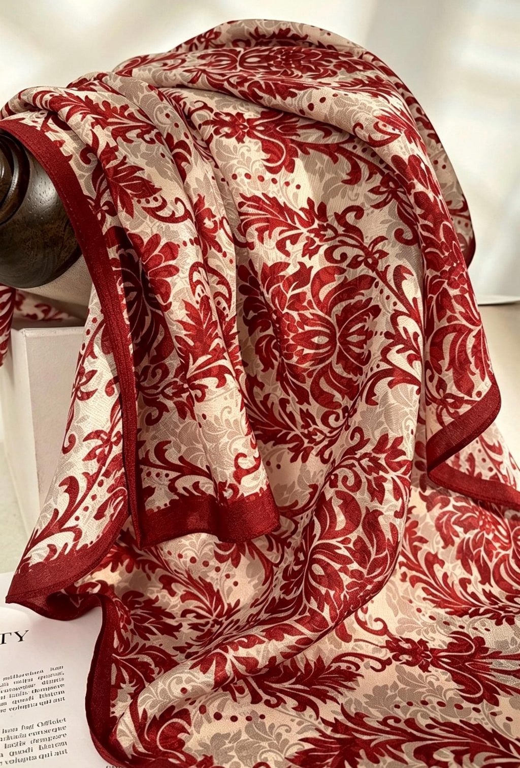 100% Mulberry Silk Scarf 26x26" 65x65CM, Master Classical Art Print, Silk Crepe de Chine Square Scarf, Elegant Artistic Neck Scarf for Women