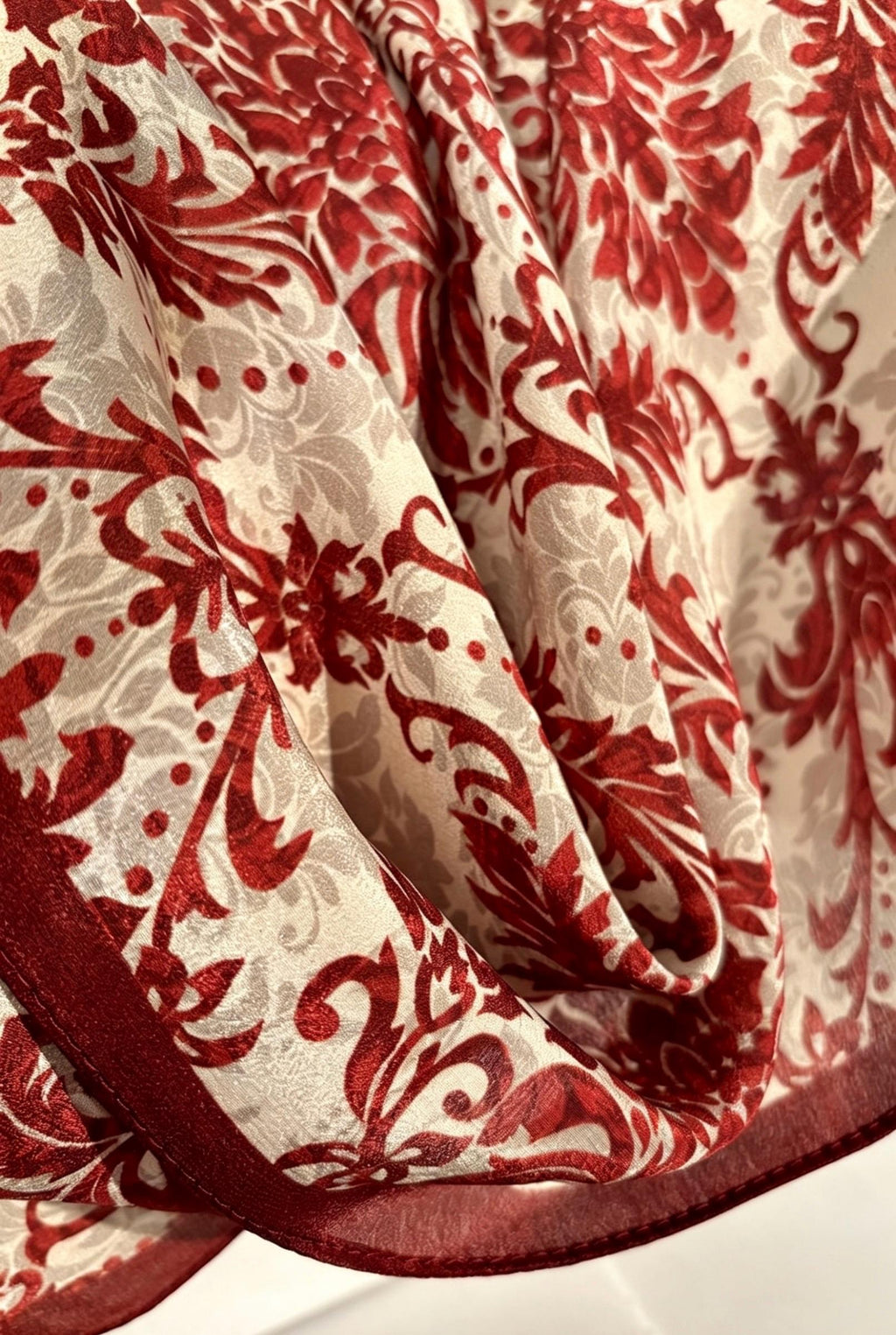 100% Mulberry Silk Scarf 26x26" 65x65CM, Master Classical Art Print, Silk Crepe de Chine Square Scarf, Elegant Artistic Neck Scarf for Women