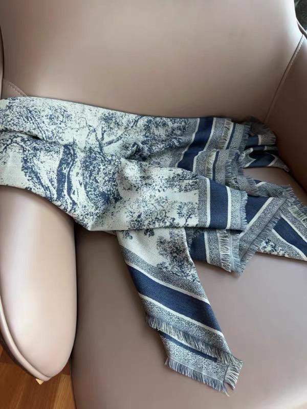 Heavy Jacquard Silk Wool Scarf, Jungle Animals Print Square Shawl, Large 55"x55" Winter Wrap, Luxury Gift for Her, Toile de Jouy Style