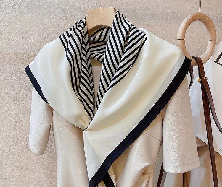 100% Mulberry Silk Scarf 35x35" 90x90CM, 16 Momme Silk Crepe de Chine, Hand Rolled Edge, Luxury Floral Shawl, Large Square Wrap,Gift for Her