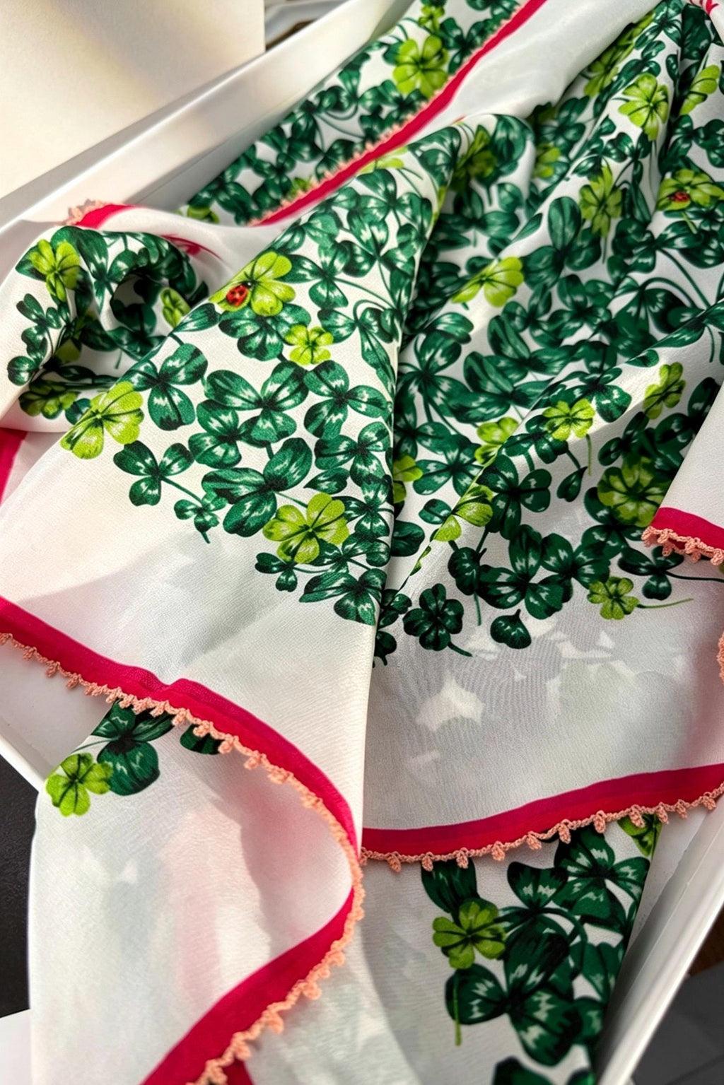 100% Mulberry Silk Scarf 26x26" 65x65CM, Summer Pastoral Hand Rolled Silk Crepe De Chine Square Scarf, Floral Silk Neck Scarf, Gift for Her