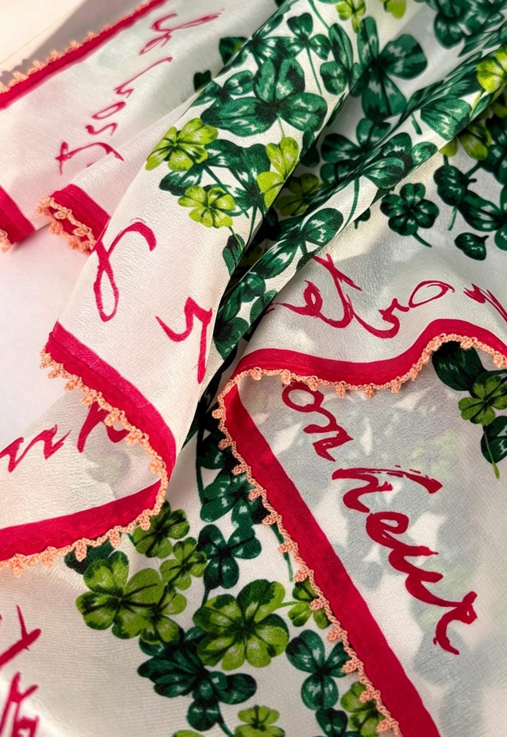 100% Mulberry Silk Scarf 26x26" 65x65CM, Summer Pastoral Hand Rolled Silk Crepe De Chine Square Scarf, Floral Silk Neck Scarf, Gift for Her