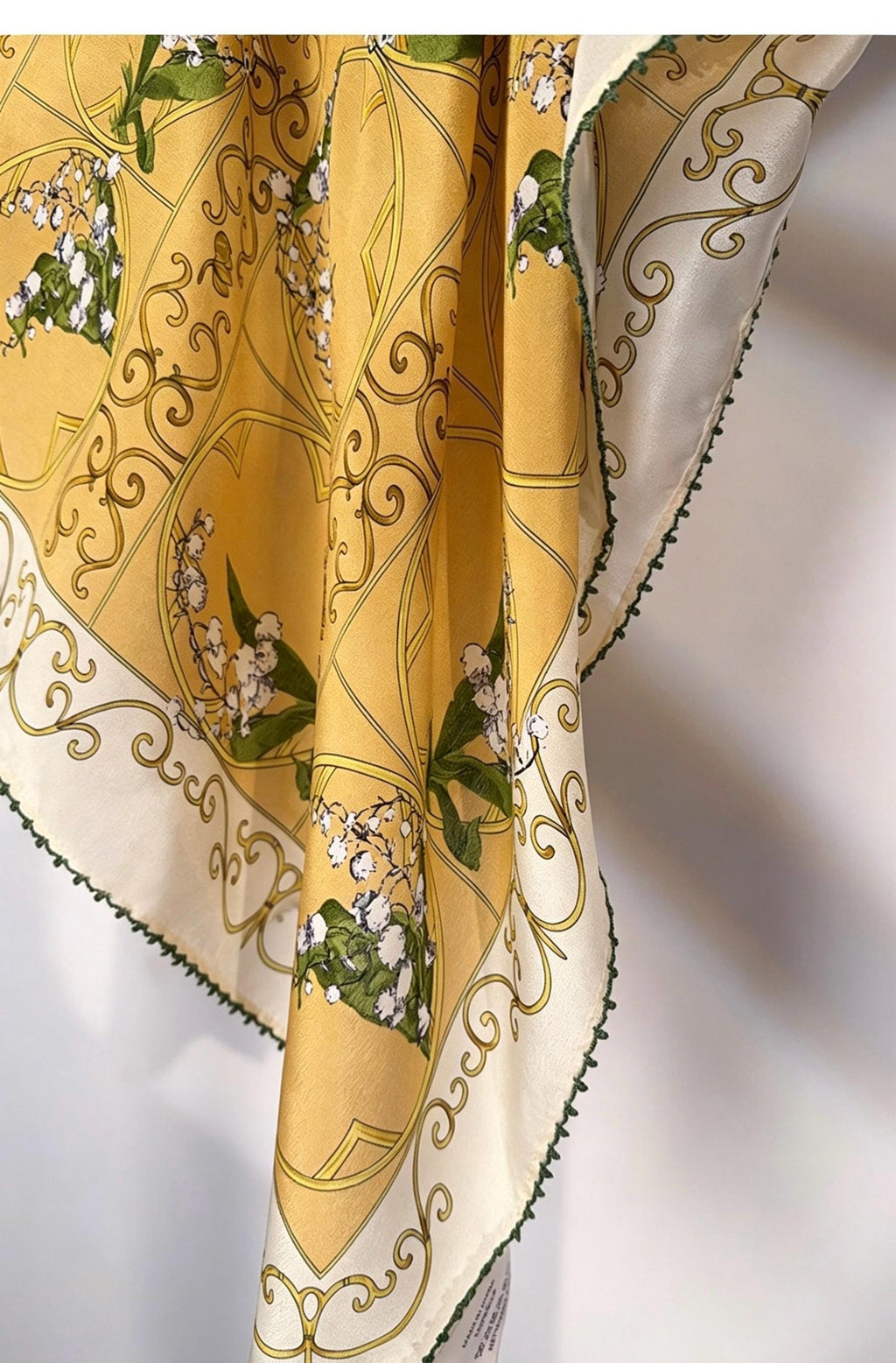 100% Mulberry Silk Scarf 25"x25" 65x65cm, Elegant Blue Crepe de Chine Silk Square, Premium Neck Scarf, Chic Hand-Rolled Luxury Gift for Her