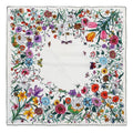 100% Silk Scarf 26"x26" 65x65cm, Spring Floral Mulberry Silk Crepe de Chine Square Scarf, Elegant Silk Head Wrap Bandana Neck Scarf