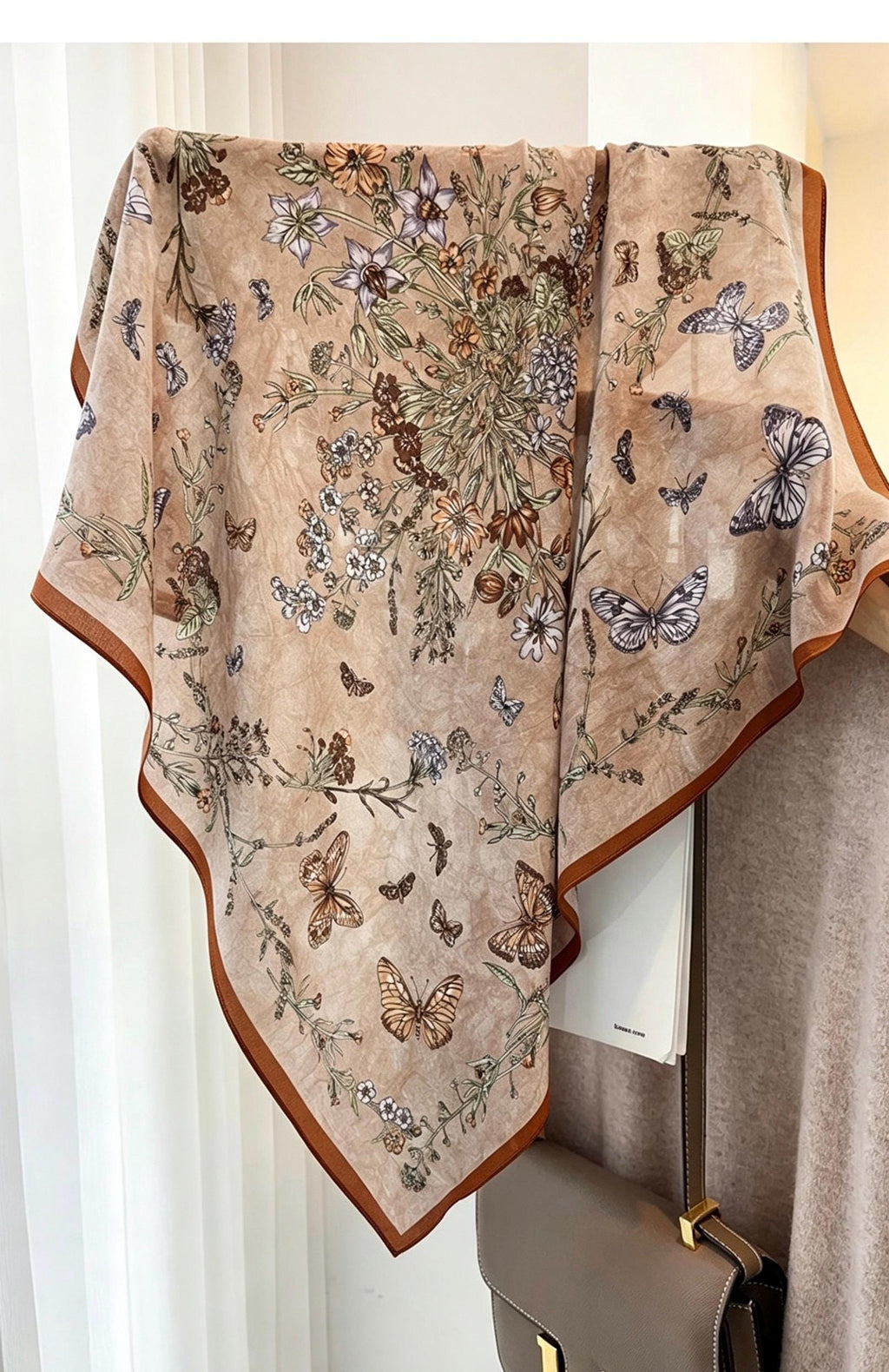 100% Mulberry Silk Scarf 25"x25" 65x65cm, Elegant Morandi Crepe de Chine Silk Neck Scarf, Luxury Hair Head Scarf, Chic Gift for Her, Summer