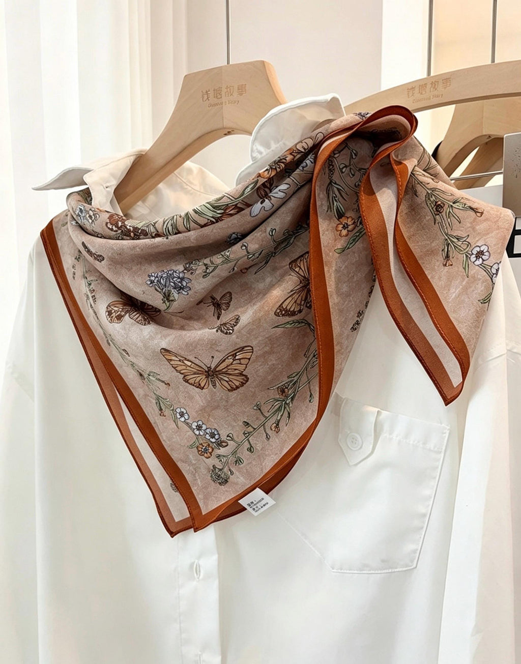 100% Mulberry Silk Scarf 25"x25" 65x65cm, Elegant Morandi Crepe de Chine Silk Neck Scarf, Luxury Hair Head Scarf, Chic Gift for Her, Summer