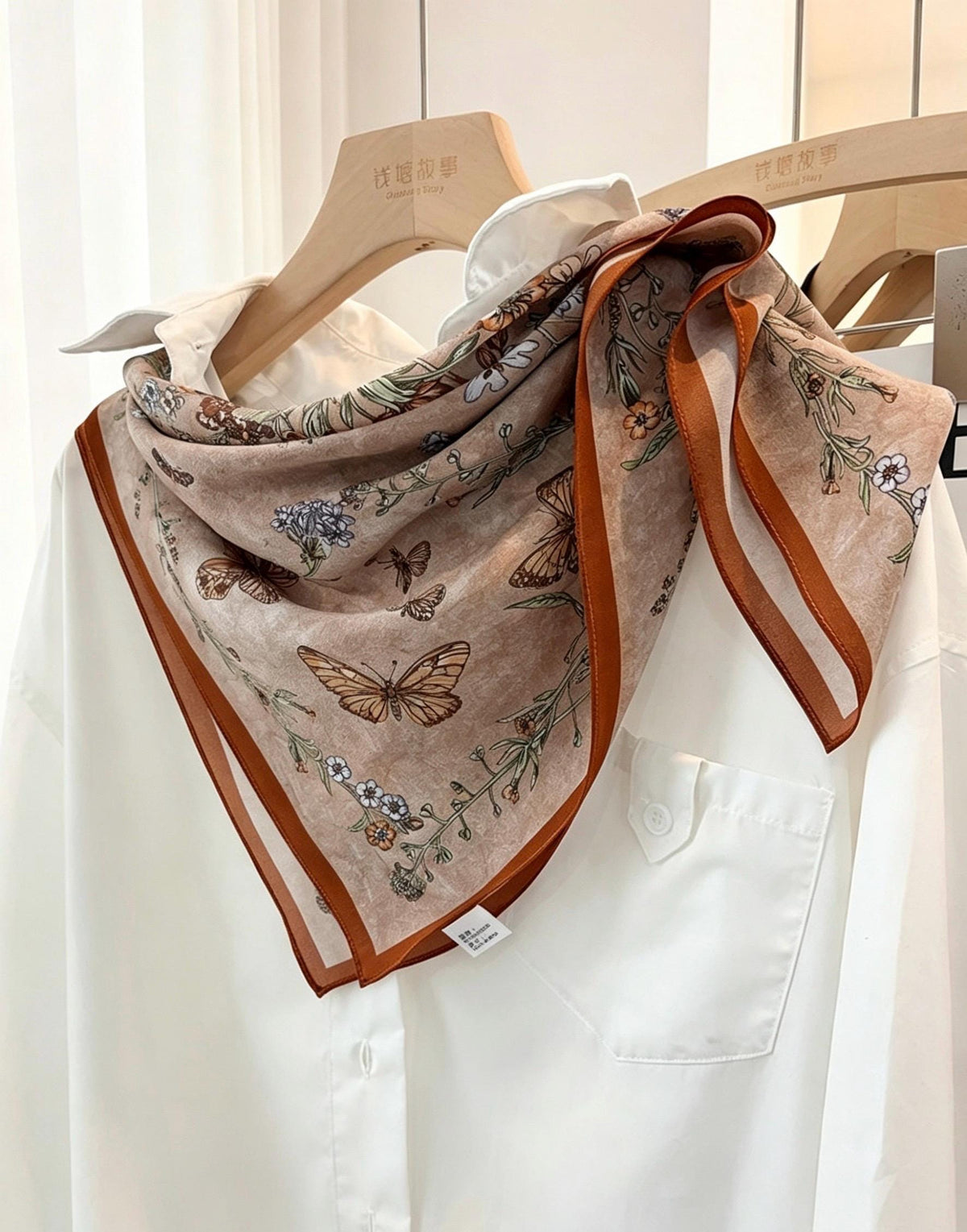 100% Mulberry Silk Scarf 25"x25" 65x65cm, Elegant Morandi Crepe de Chine Silk Neck Scarf, Luxury Hair Head Scarf, Chic Gift for Her, Summer