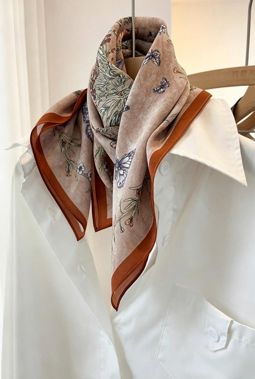 100% Mulberry Silk Scarf 25"x25" 65x65cm, Elegant Morandi Crepe de Chine Silk Neck Scarf, Luxury Hair Head Scarf, Chic Gift for Her, Summer