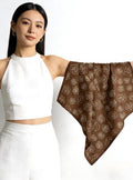 100% Mulberry Silk Scarf 35"x35" 88x88cm, Italian Style Luxury Silk Wool Large Square Scarf, Premium Shawl Wrap, Gift for Her, Chic Beige