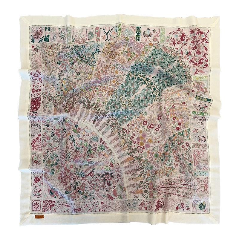 Australian Wool Scarf 35"x35" 88x88cm, Secret Garden Hollow Out Luxury Shawl, Lace Floral Large Square Wrap, Soft Spring Autumn Cape