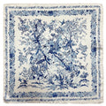 100% Mulberry Silk Scarf 21"x21" 53x53cm, Elegant Blue Square Scarf, Silk Neckerchief, Small Hair Bandana, Gift for Her