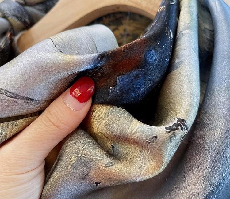 Wrapwhisper 100% Mulberry Silk Scarf 26"x26" 65x65CM, Elegant Ballerina Print Silk Square Scarf, Silk Hair Wrap Neck Head Scarf Gift