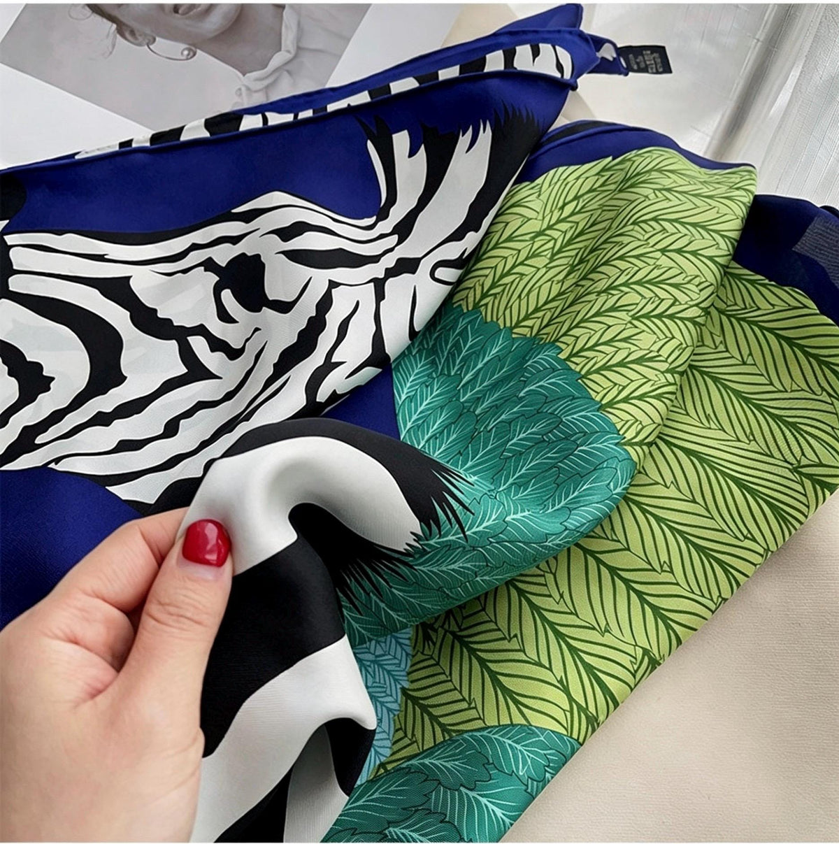 100% Mulberry Silk Scarf 35"x35" 90x90CM, Luxury Teal Green Silk Twill Square Scarf, Reusable Turquoise Hair Wrap, Premium Gift for Her
