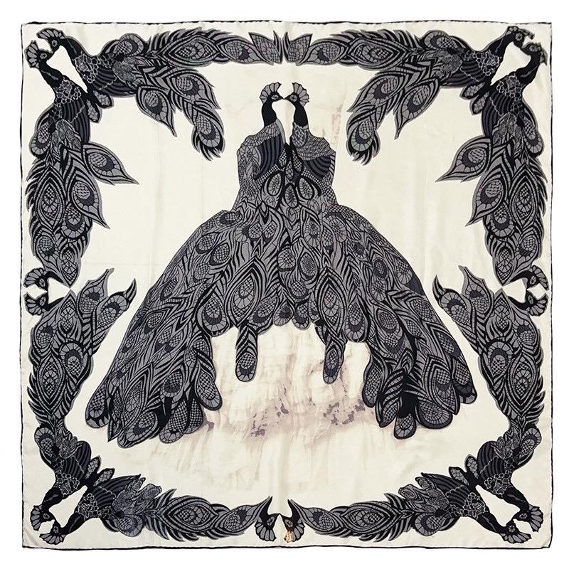 100% Silk Wool Scarf 42"x42" 108x108cm, Elegant Xili Silk Scarf for Women, Versatile Mulberry Silk Shawl, Lightweight Sun Protection Wrap