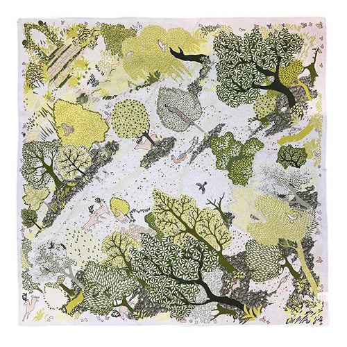 100% Mulberry Silk Scarf 26"x26" 65x65CM Sage Green Silk Crepe de Chine Scarf Spring Summer Hair Neck Scarf Luxury Elegant Head Scarf