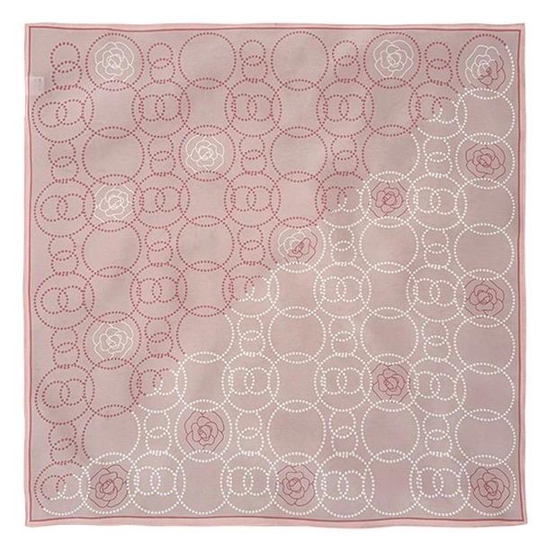 100% Mulberry Silk Scarf 26"x26" 65x65CM Gentle Pink Camellia Kerchief, Elegant Spring Summer Neck Scarf, Square Bandana Hair Wrap Gift