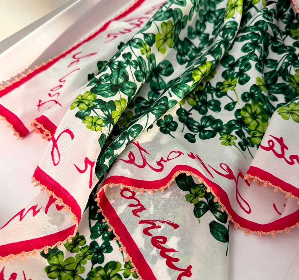 100% Mulberry Silk Scarf 26x26" 65x65CM, Summer Pastoral Hand Rolled Silk Crepe De Chine Square Scarf, Floral Silk Neck Scarf, Gift for Her