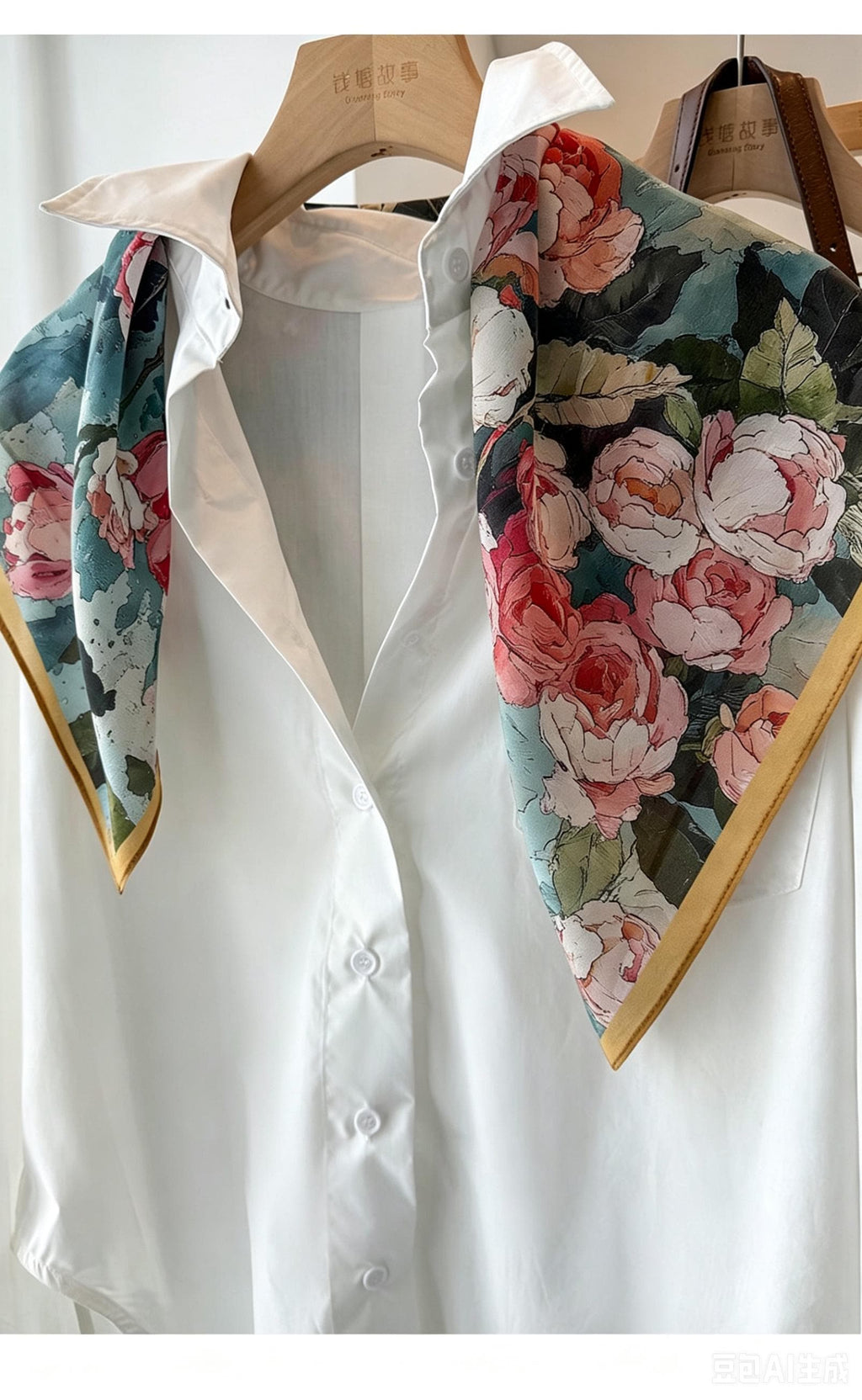 100% Mulberry Silk Scarf 26"x26" 65x65CM, Dreamy Rose Chapter Crêpe de Chine Square Scarf, Luxury Ice Blue Neck Head Scarf, Gift for Her