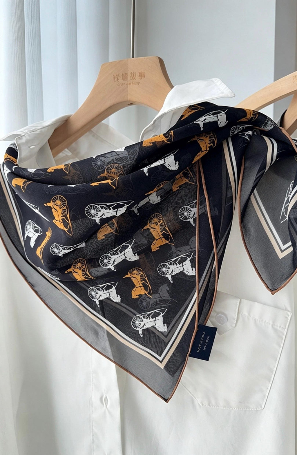 100% Mulberry Silk Scarf 26"x26" 65x65CM, Elegant Georgette Square Scarf, Gentle Aesthetic Neck Neckerchief, Quiet Luxury Spring Summer Gift