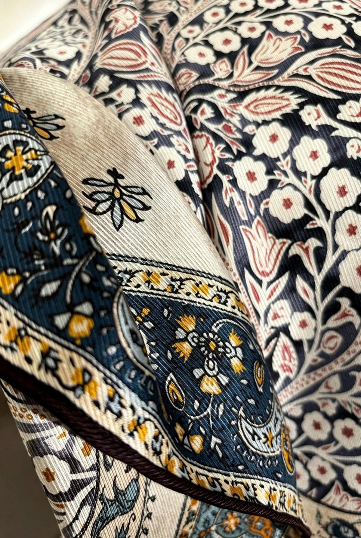 100% Mulberry Silk Scarf 26”x26” 35"x35" | Classic Paisley Square Headscarf, Elegant Vintage Neckerchief, Quiet Luxury Silk Shawl Gift
