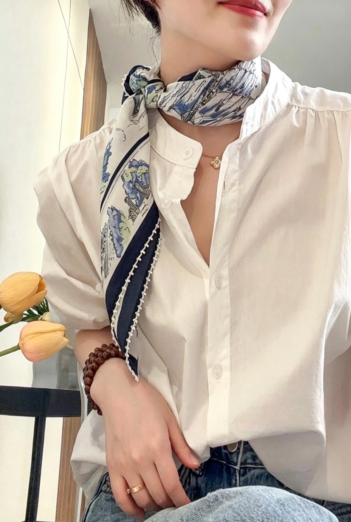 100% Mulberry Silk Scarf 26"x26" 65x65CM, Nautical Logbook Maritime Map Square Scarf, Hand Rolled Edge Crepe de Chine Neck Handkerchief Gift