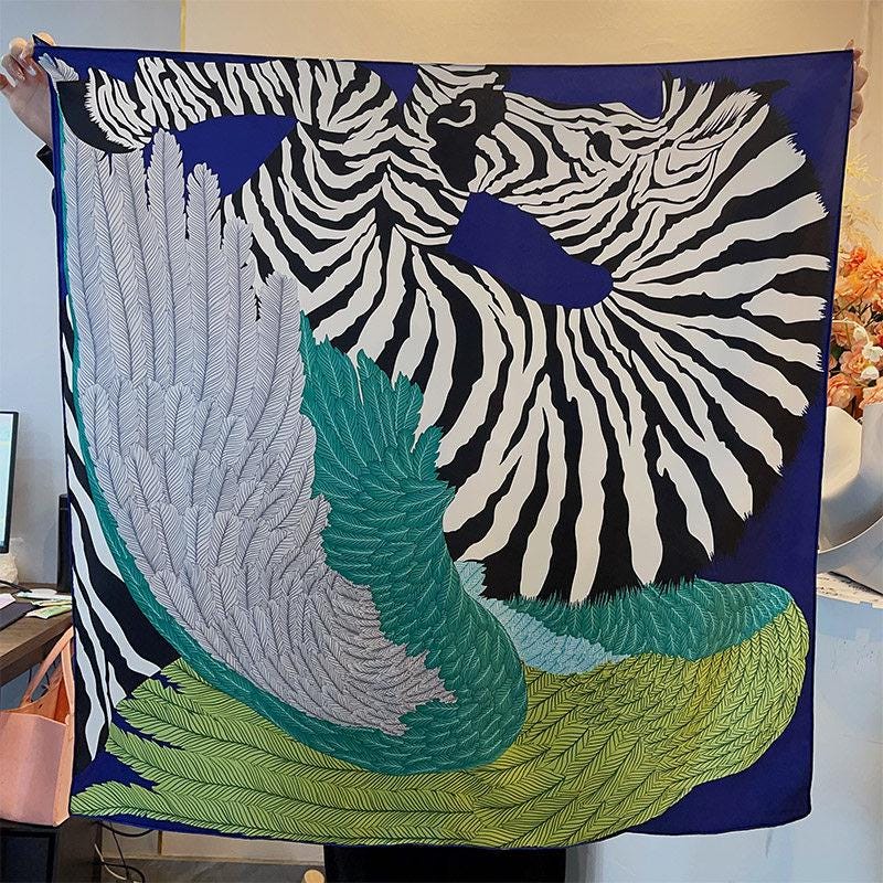 100% Mulberry Silk Scarf 35"x35" 90x90CM, Luxury Teal Green Silk Twill Square Scarf, Reusable Turquoise Hair Wrap, Premium Gift for Her